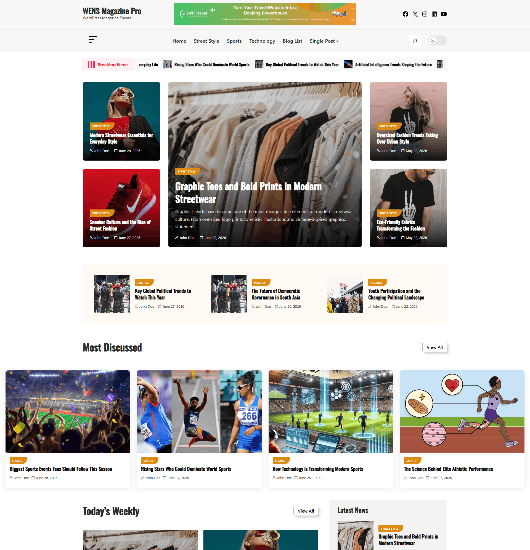 WENS Magazine Pro - FSE WordPress Theme